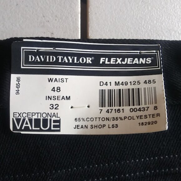 David Taylor Men's size 48X32 black flex jeans - Picture 13 of 14